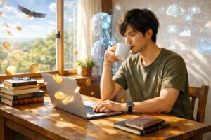 経済的精神的自由を手に入れた男性